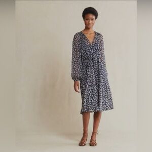 Polo Ralph Lauren Floral Print Long Sleeve Dress Size 0 NWT